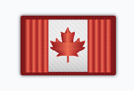Embroidered Canadian Flag Embroidered Canadian CSS Flag