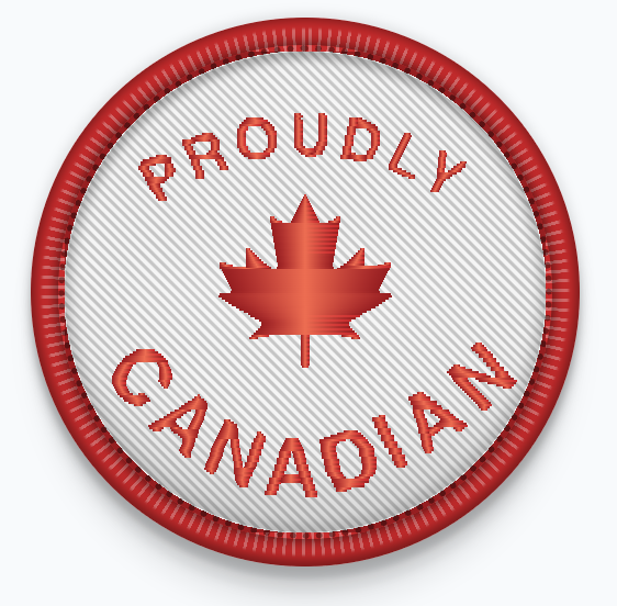 Embroidered Proudly Canadian Patch Embroidered Proudly Canadian CSS Patch